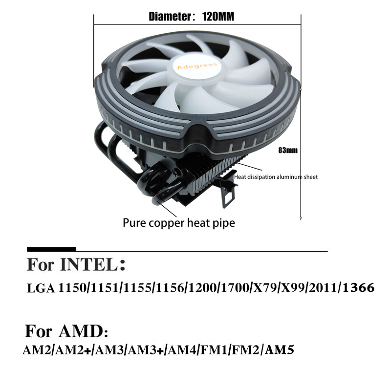 4 Heat Pipes RGB CPU Cooler 4P - Air Cooler Cpu review and price