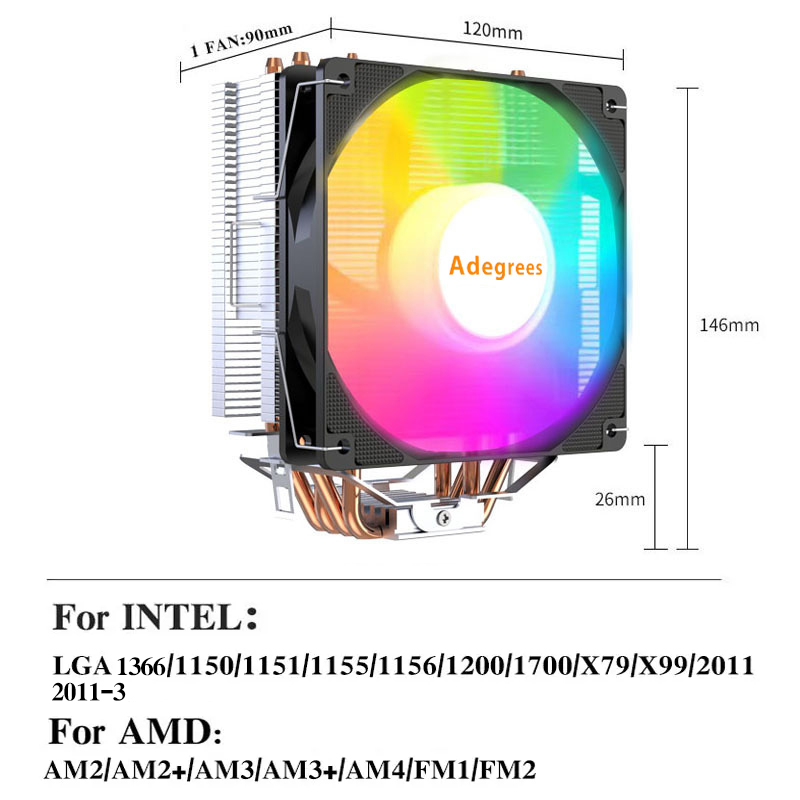 X99 Tower CPU Cooler 4 Heatpip - Cpu Cooler review and price